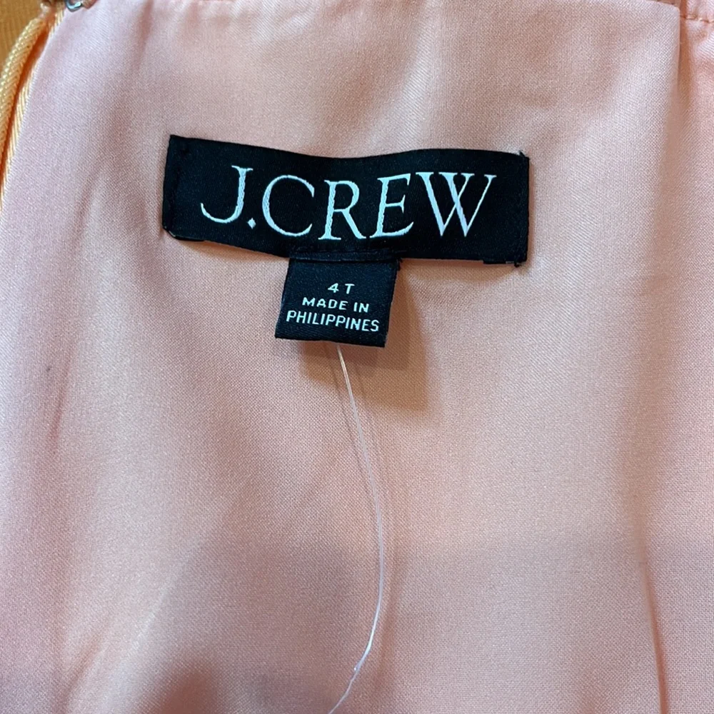 J. Crew Square neck linen blend dress in Coastal Sunset Size 4 Tall